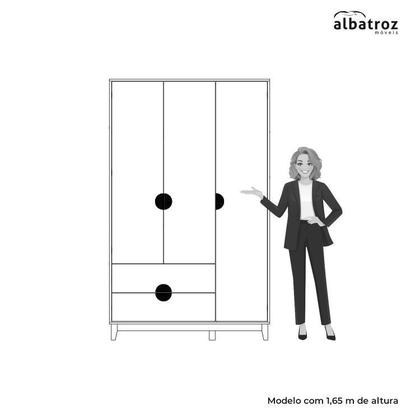 Imagem de Conjunto de Quarto com Guarda-roupa e Cômoda Ipê