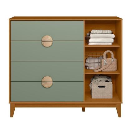 Imagem de Conjunto de Quarto com Guarda-roupa e Cômoda Ipê