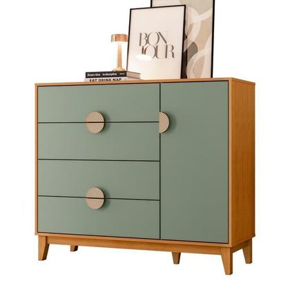 Imagem de Conjunto de Quarto com Guarda-roupa e Cômoda Ipê