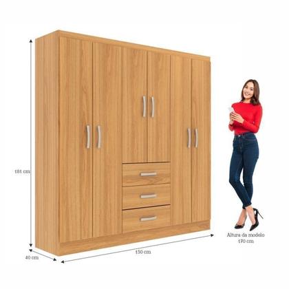 Imagem de Conjunto de Quarto com Guarda-Roupa Sevilha e Cômoda Marbela