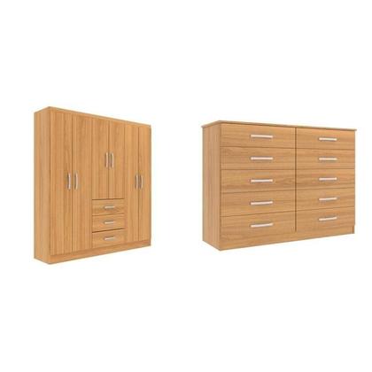 Imagem de Conjunto de Quarto com Guarda-Roupa Sevilha e Cômoda Marbela