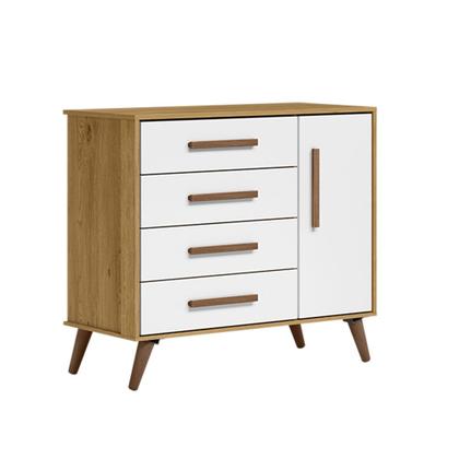 Imagem de Conjunto de Quarto Infantil Alice Retrô Cômoda com Berço Mini Cama Freijó / Branco