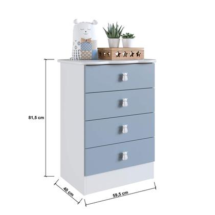 Imagem de Conjunto de Quarto Infantil com Berço 2 Peças Céu Percasa Móveis