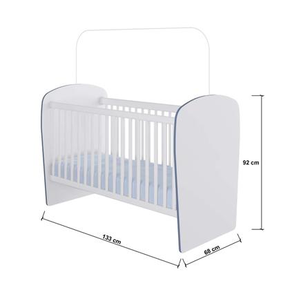 Imagem de Conjunto de Quarto Infantil com Berço 2 Peças Céu Percasa Móveis