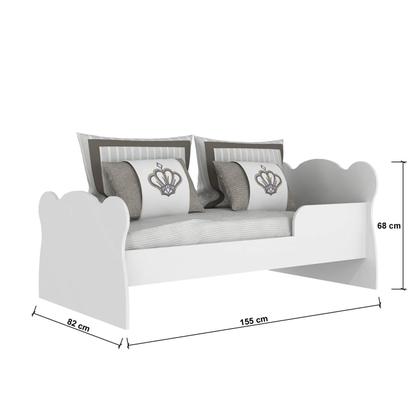 Imagem de Conjunto de Quarto Infantil com Berço e Mini Cama 4 Peças Bambino Percasa Móveis