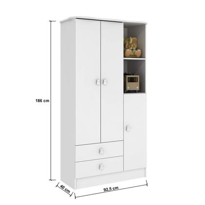 Imagem de Conjunto de Quarto Infantil com Berço e Mini Cama 4 Peças Bambino Percasa Móveis