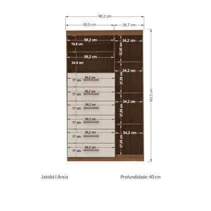 Imagem de Conjunto de Quarto Jasmine com Espelho Jatoba Areia