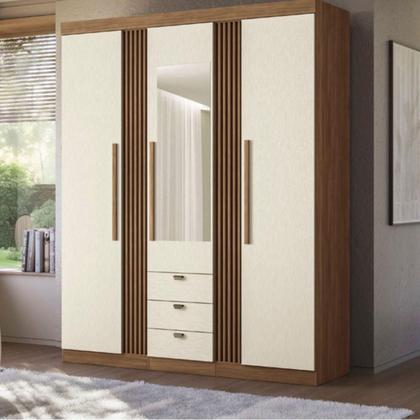 Imagem de Conjunto de Quarto Jasmine com Espelho Jatoba Areia