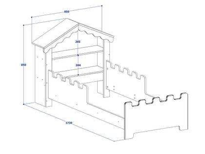 Imagem de Conjunto de quarto Princesa com cama e estante Branco/Rosa - Vitamov