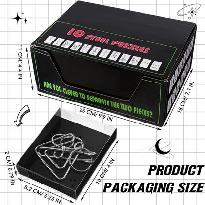Imagem de Conjunto de quebra-cabeças de metal Yilloog, pacote com 24 brinquedos IQ Wire Brain