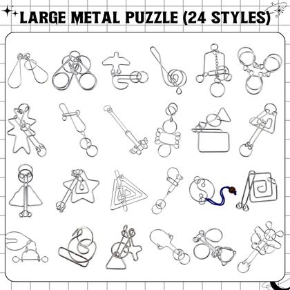 Imagem de Conjunto de quebra-cabeças de metal Yilloog, pacote com 24 brinquedos IQ Wire Brain