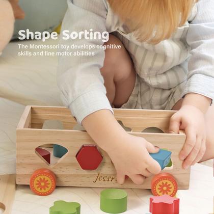 Imagem de Conjunto de quebra-cabeças numéricos Shape Sorter Xilofone Montessori Jessruly