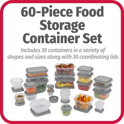 Imagem de Conjunto de recipientes para alimentos GoodCook EveryWare 60 unidades sem BPA
