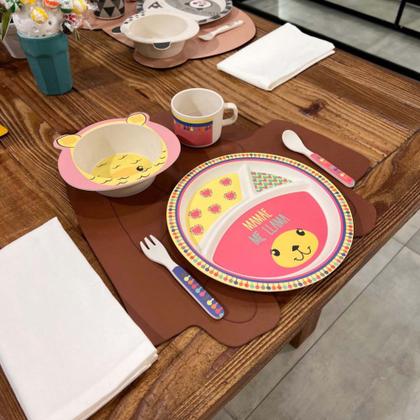 Imagem de Conjunto de Refeição Infantil 5 Peças Lhama Oxford