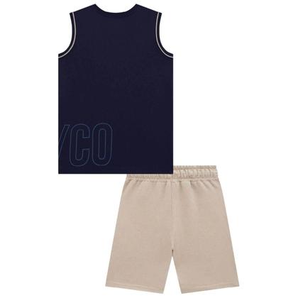 Imagem de Conjunto de Regata em Meia Malha e Bermuda em Cotton Jeans - LucBoo