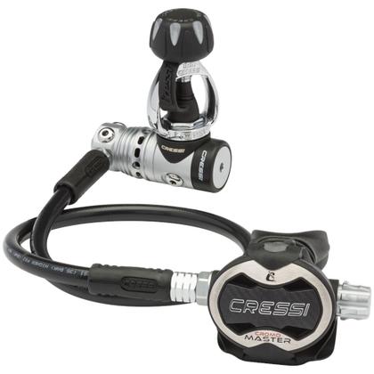 Imagem de Conjunto de Regulador 1º e 2º Estágios para Mergulho Cressi AC25 Master Cromo Yoke