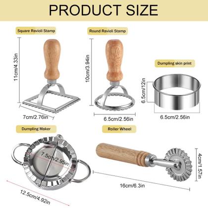 Imagem de Conjunto de rodas para cortar massas DI QIU REN Ravioli Maker Cutter