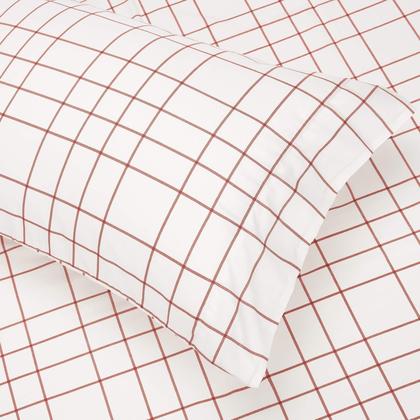 Imagem de Conjunto de roupa de cama Amazon Basics Comforter Full/Queen Red de 7 peças