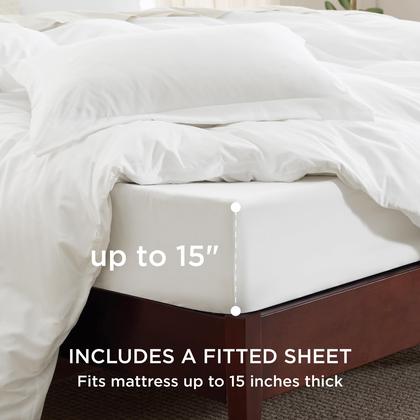 Imagem de Conjunto de roupa de cama, capa de edredom Bedsure Queen com lençol com elástico, 6 peças