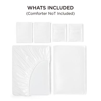 Imagem de Conjunto de roupa de cama, capa de edredom Bedsure Queen com lençol com elástico, 6 peças