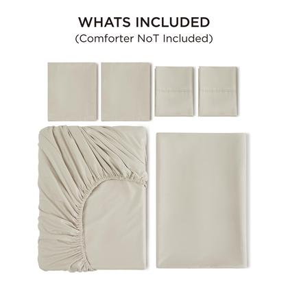 Imagem de Conjunto de roupa de cama, capa de edredom Bedsure Queen com lençol com elástico, 6 peças