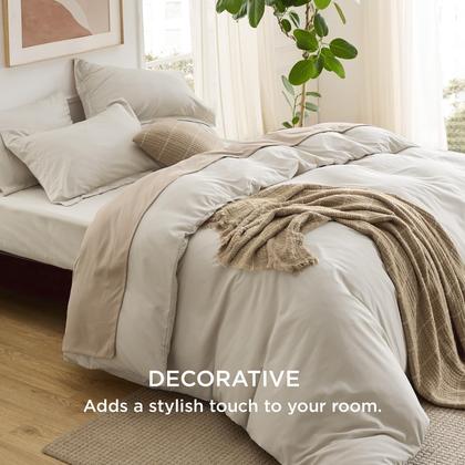 Imagem de Conjunto de roupa de cama, capa de edredom Bedsure Queen com lençol com elástico, 6 peças