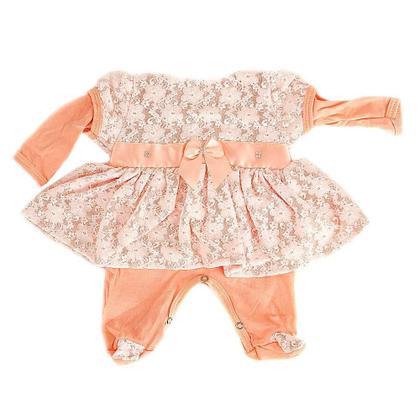 Conjunto de Roupa de Luxo Salmão - 5 peças - RN (0-1 Mês) - Cegonha Reborn Dolls Imagem de Conjunto de Roupa de Luxo Salmão - 5 peças - RN (0-1 Mês)