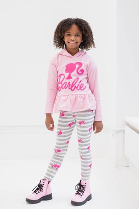 Imagem de Conjunto de roupas Barbie Toddler Girls Hoodie e leggings rosa 3T