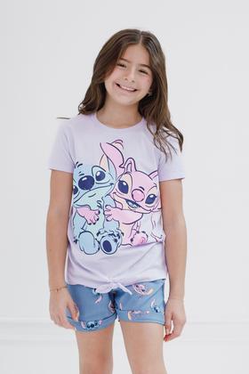 Imagem de Conjunto de roupas: camiseta Disney Lilo & Stitch Angel e shorts para meninas 5