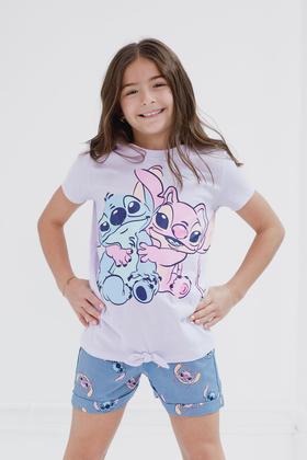Imagem de Conjunto de roupas: camiseta Disney Lilo & Stitch Angel e shorts para meninas 5