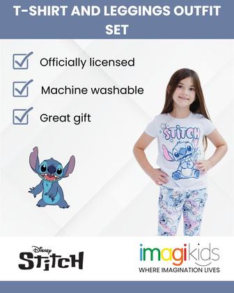 Imagem de Conjunto de roupas: camiseta Disney Lilo & Stitch e leggings para meninas 14-16