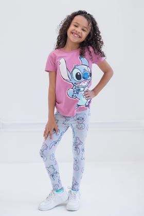 Conjunto de roupas: camiseta e leggings Disney Lilo & Stitch de 7