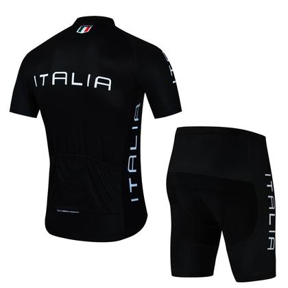 Imagem de Conjunto de Roupas de Ciclismo Masculina para Verão - Camisa e Calças com Gel