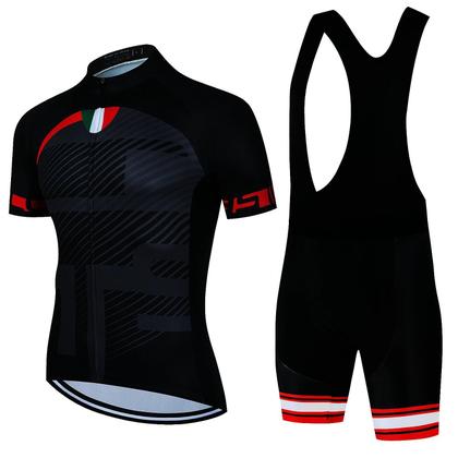 Imagem de Conjunto de Roupas de Ciclismo Masculina para Verão - Camisa e Calças com Gel