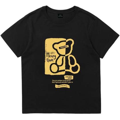 Imagem de Conjunto De Roupas De Verão Para Bebê Menino E Menina Com Camiseta Estampada De Urso E Shorts 2