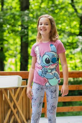 Imagem de Conjunto de roupas Disney Lilo & Stitch, camiseta e leggings para meninas