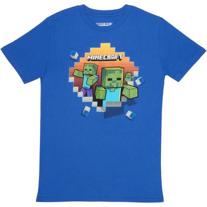 Imagem de Conjunto de roupas Minecraft Creeper Grid Boys com 3 camisetas tamanho 4