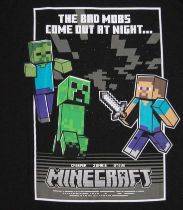 Imagem de Conjunto de roupas Minecraft Creeper Grid Boys com 3 camisetas tamanho 4