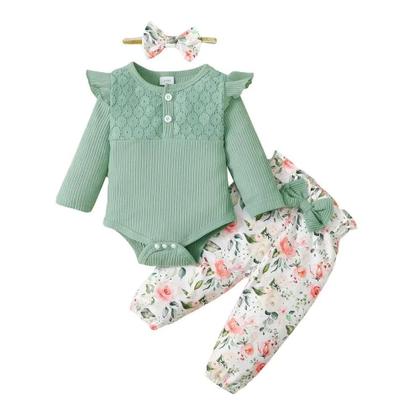 Imagem de Conjunto de Roupas para Bebê Menina (3 Peças) - Primavera/Outono