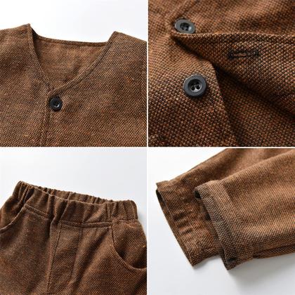 Imagem de Conjunto de roupas para bebês e meninos de 2 a 3 pés com colete, calça, camisa e gravata borboleta