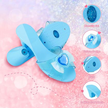 Imagem de Conjunto de roupas Princess ShyLizard para meninas de 4 a 6 anos com vestidos e acessórios.