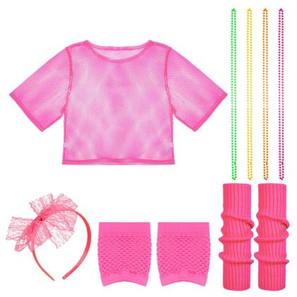 Imagem de Conjunto de roupas: vestidos femininos Partideal, acessórios de festa dos anos 80