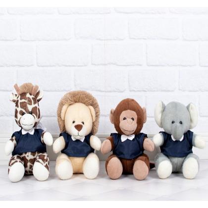 Imagem de CONJUNTO DE SAFARI PROVENCE : LEÃO, ELEFANTE, MACACO, GIRAFA 18cm CAMISA E GRAVATA LISO 