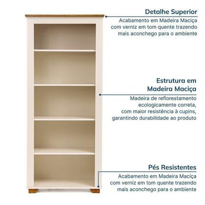 Imagem de Conjunto de Sala 2 Peças com 1 Rack e 1 Cristaleira Madeira Maciça Ananda CabeCasa MadeiraOriginals