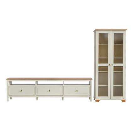 Imagem de Conjunto de Sala 2 Peças com 1 Rack e 1 Cristaleira Madeira Maciça Ananda CabeCasa MadeiraOriginals