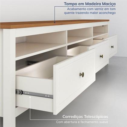 Imagem de Conjunto de Sala 2 Peças com 1 Rack e 1 Cristaleira Madeira Maciça Ananda CabeCasa MadeiraOriginals
