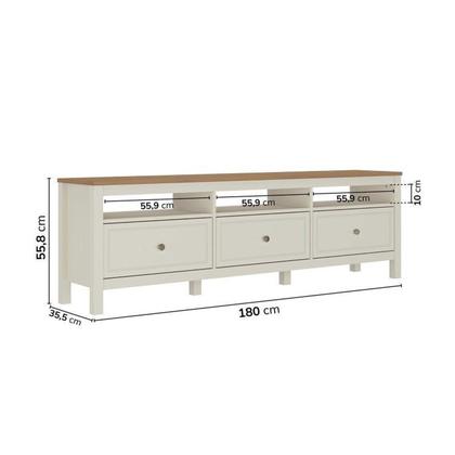 Imagem de Conjunto de Sala 3 Peças com 1 Rack, 1 Cristaleira e 1 Estante Ananda CabeCasa MadeiraOriginals