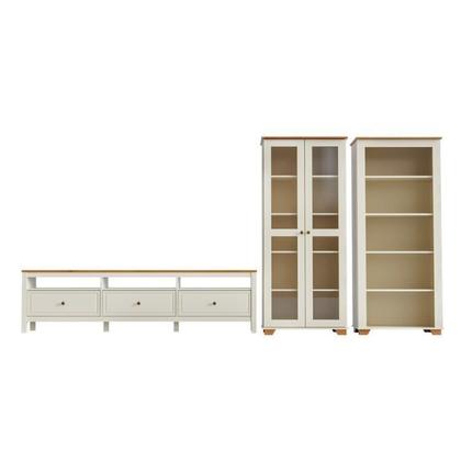 Imagem de Conjunto de Sala 3 Peças Rack, Estante e Cristaleira Madeira Maciça Ananda CabeCasa MadeiraOriginals