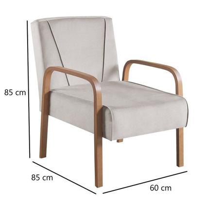 Imagem de Conjunto de Sala de Estar 1 Sofá Dois Lugares Persa e 2 Poltronas Ágata