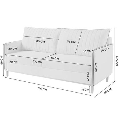 Imagem de Conjunto de Sala de Estar 1 Sofá Dois Lugares Persa e 2 Poltronas Ágata